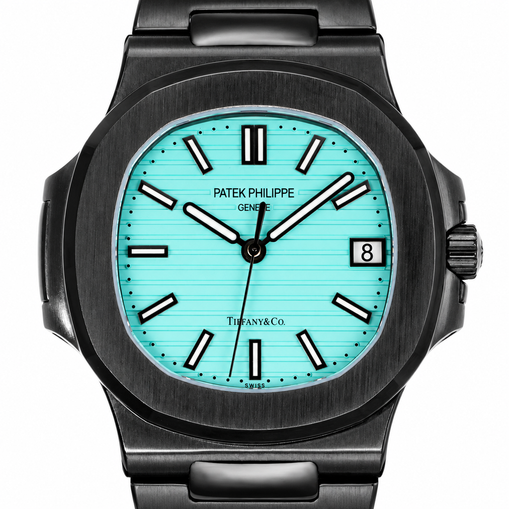 Patek Philippe Black DLC Nautilus Tiffany Blue Dial