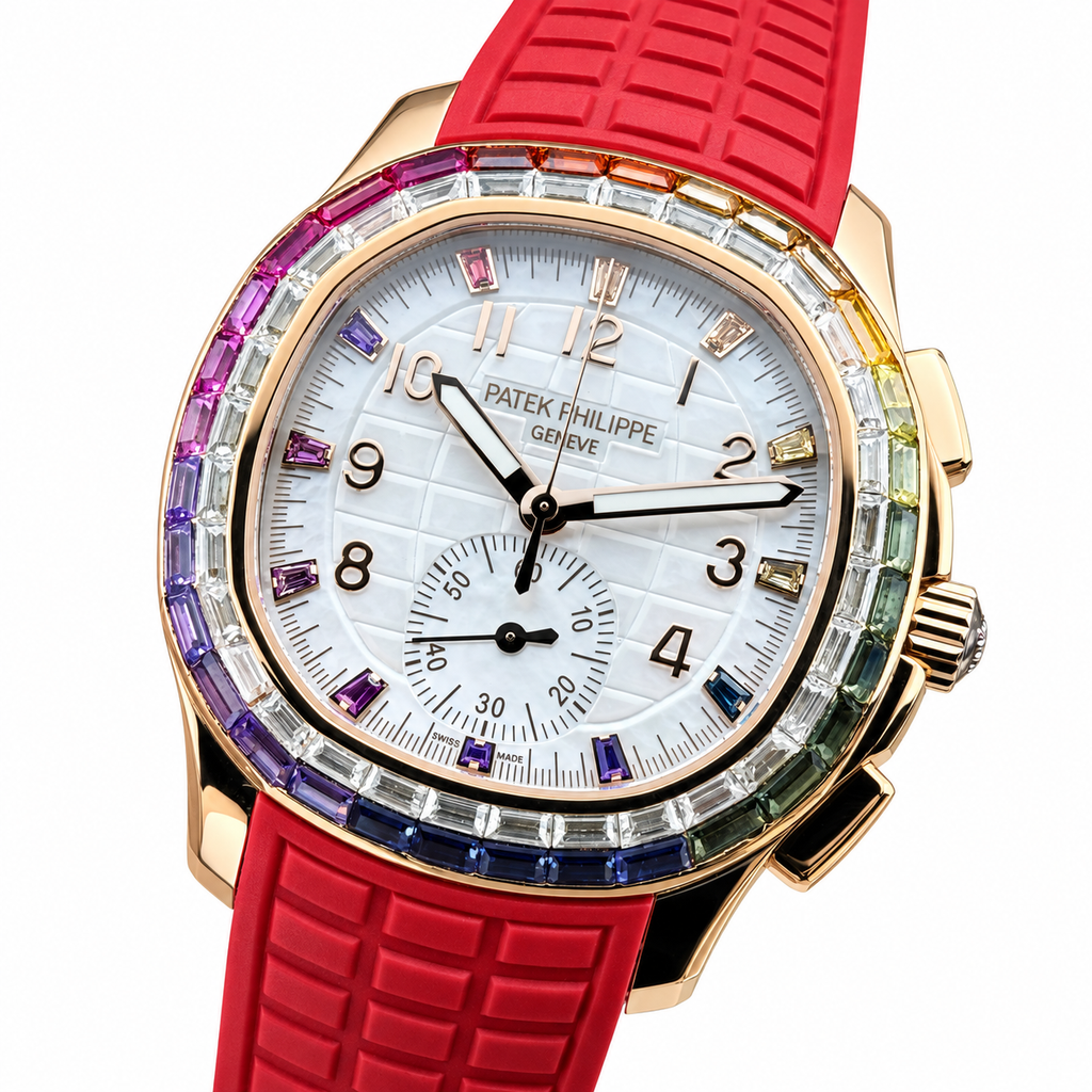 Patek Philippe Rose Gold Aquanaut Chronograph Rainbow